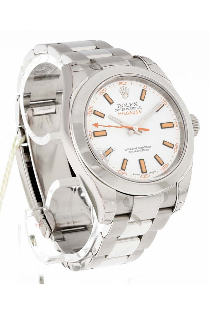 Rolex Milgauss White Dial Mens Watch 116400