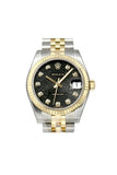 Rolex Datejust 31 Black Jubilee Diamond Dial Steel And Yellow Gold Ladies Watch 178273