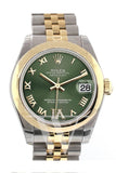Rolex Datejust 31 Olive Green Large VI set with Diamonds Gold Jubilee Ladies 178243