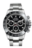 ROLEX Cosmograph Daytona 40 Black Dial Stainless Steel Oyster Men's Watch 116500LN 116500