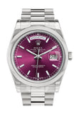 Rolex Day Date 36 Cherry Dial President Mens Watch 118206