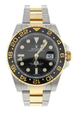 ROLEX GMT-Master II Black Dial Steel 18kt Yellow Gold Men's Watch 116713