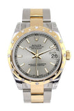 Rolex Datejust 31 Silver Dial Diamond Bezel 18K Gold Two Tone Ladies 178343 Pre-owned