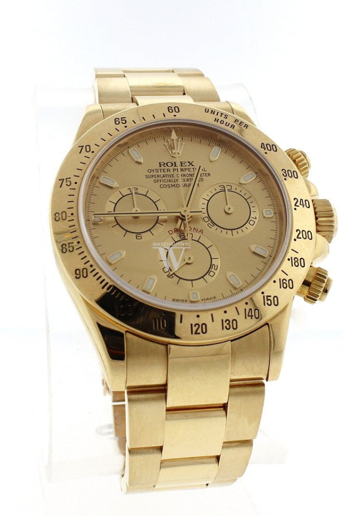 Rolex Cosmograph Daytona Champagne Steel 18K Yellow Gold Mens Watch 116528