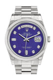 Rolex Day Date 36 Lapis Lazuli Diamonds Dial President Men's Watch 118206