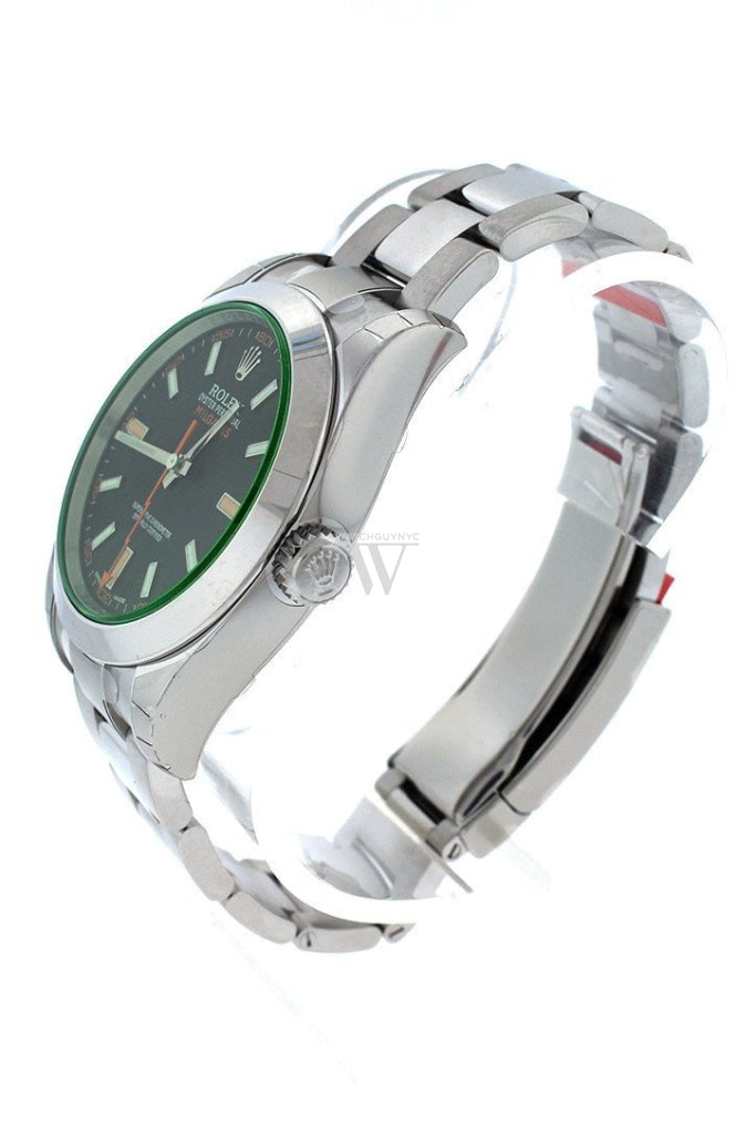 Rolex Milgauss Black Dial Stainless Steel Mens Watch 116400Gv