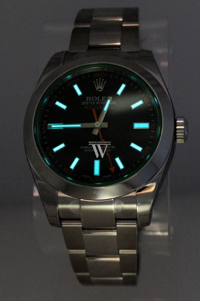 Rolex Milgauss Black Dial Stainless Steel Mens Watch 116400Gv