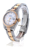 Rolex Datejust 26 White Roman Dial Rose Gold Ladies Watch 179171