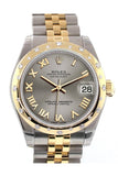 Rolex Datejust 31 Steel Roman Dial Diamond Bezel 18K Gold Two Tone Jubilee Ladies 178343