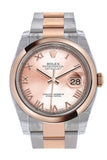 Rolex Datejust 36 Pink Roman Dialsteel And 18K Rose Gold Oyster Watch 116201 / None