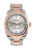 Rolex Datejust 31 Silver Dial 18K Rose Gold Two Tone Ladies Watch 178241