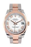 Rolex Datejust 31 White Roman Dial 18K Rose Gold Two Tone Ladies Watch 178241