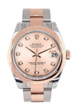 Rolex Datejust 31 Pink Diamond Dial 18K Rose Gold Two Tone Ladies Watch 178241