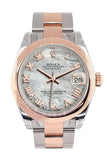 Rolex Datejust 31 White Mother of Pearl Roman Dial 18K Rose Gold Two Tone Ladies Watch 178241