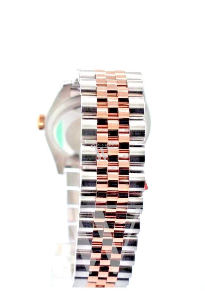 Rolex Datejust 36 Steel Set With Diamonds Dial Fluted And 18K Rose Gold Jubilee Watch 116231