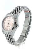 Rolex Datejust 31 Pink Dial White Gold Fluted Bezel Jubilee Ladies Watch 178274
