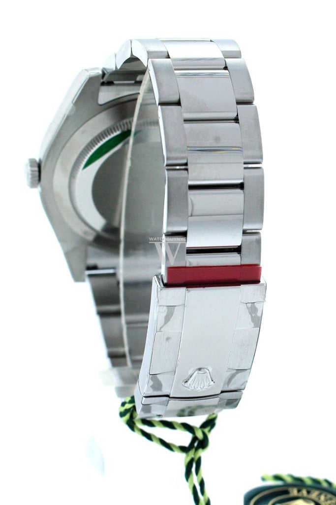 Rolex Datejust Ii 41 Black Dial 18Kt White Gold Fluted Bezel Mens Watch 116334