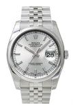 Rolex Datejust 36 Silver Index Dial Jubilee Bracelet Men's Watch 116200