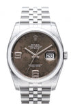 Rolex Datejust 36 Bronze Floral Stainless Steel Automatic Ladies Watch 116200