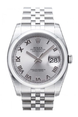 Rolex Datejust 36 Rhodium Dial Stainless Steel Jubilee Automatic Mens Watch 116200 / None