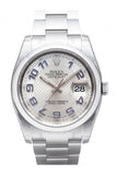 Rolex Datejust 36 Silver Dial Stainless Steel Oyster Automatic Men's Watch 116200