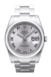 Rolex Datejust 36 Rhodium Dial Stainless Steel Oyster Automatic Men's Watch 116200