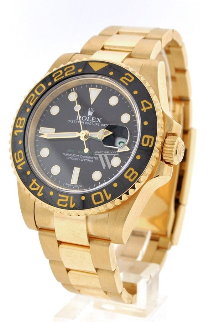 Rolex Gmt-Master Ii 40 Black Dial Stainless Steel Mens Watch 116718