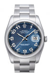 Rolex Datejust 36 Blue Concentric Dial Stainless Steel Oyster Men's Watch 116200
