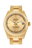 Rolex Datejust 31 Champagne Dial 18K Yellow Gold Ladies Watch 178248