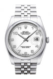 Rolex Datejust 36 White Dial Stainless Steel Jubilee Mens Watch 116200 / None