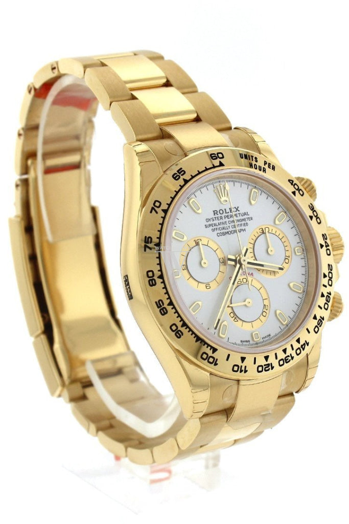 Rolex Cosmograph Daytona White Dial Gold Mens Watch 116508
