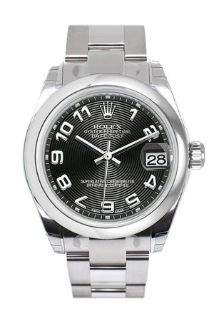 Rolex Datejust 31 Black Concentric Dial Steel Ladies Watch 178240 / None