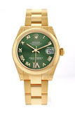 Rolex Datejust 31 Olive Green Vi Diamonds Dial 18K Yellow Gold Ladies Watch 178248