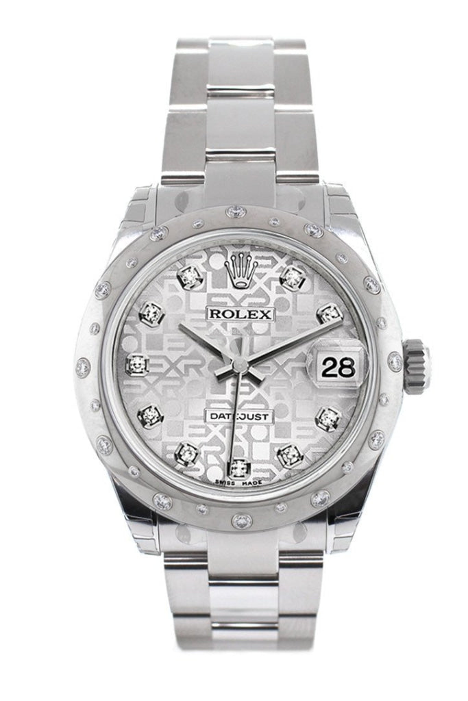 Rolex Datejust 31 Silver Jubilee Diamond Dial Dome Set With Diamonds Bezel Ladies Watch 178344