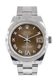 Rolex Datejust 31 Bronze Roman Large VI Diamond Dial Dome set with Diamonds Bezel Ladies Watch 178344
