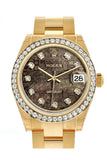 Rolex Datejust 31 Black Mother Of Pearl Jubilee Dial Diamond Bezel 18K Yellow Gold Ladies Watch