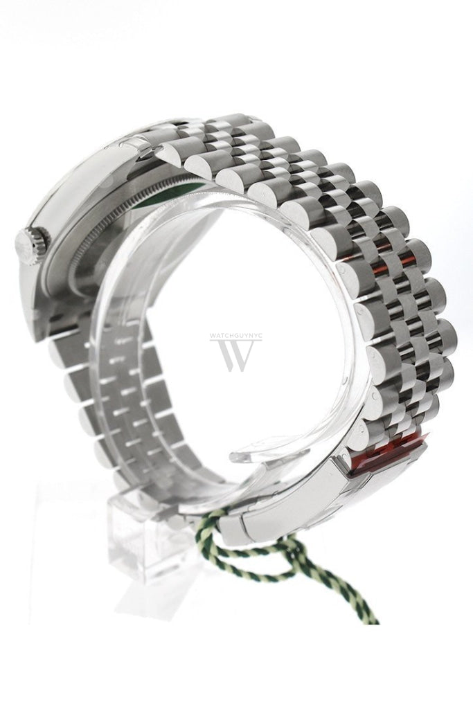 Rolex Datejust 41 White Dial Gold Fluted Bezel Jubilee Mens Watch 126334