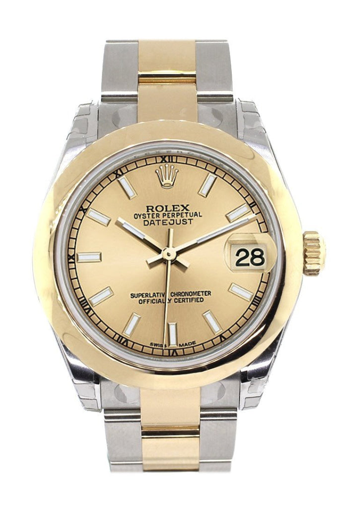Rolex Datejust 31 Champagne Dial 18K Gold Two Tone Ladies Watch 178243 / None