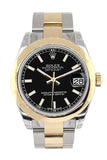 Rolex Datejust 31 Black Dial  18K Gold Two Tone Ladies 178243