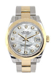 Rolex Datejust 31 Mother of Pearl Diamonds Dial 18K Gold Two Tone Ladies 178243 Pre-owned