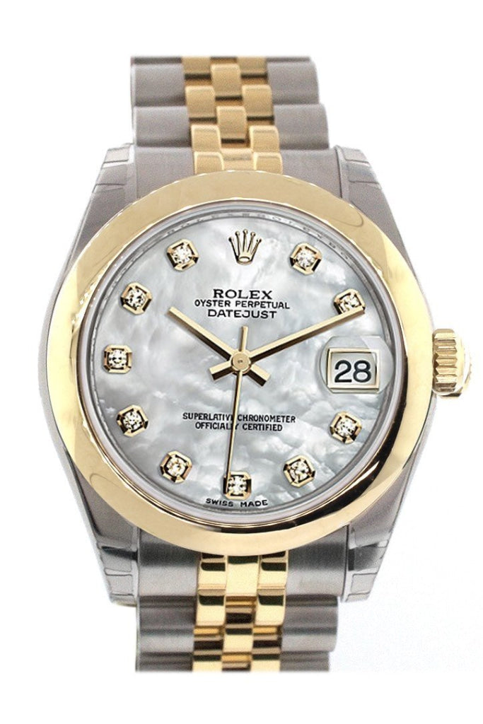 Rolex Datejust 31 Mother Of Pearl Diamond Dial 18K Gold Two Tone Jubilee Ladies 178243 / None Watch