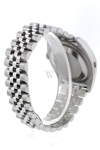 Rolex Datejust 36 White Dial 18K Gold Diamond Bezel Jubilee Mens Watch 116244