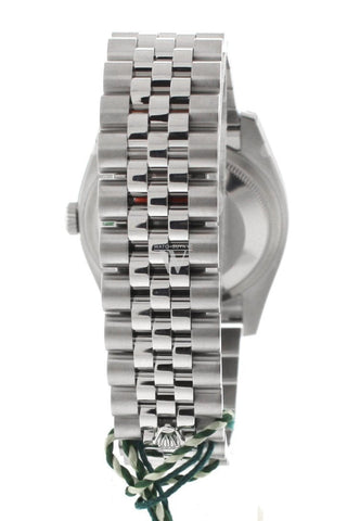 Rolex Datejust 36 Black Set With Diamonds Dial 18K White Gold Diamond Bezel Jubilee Mens Watch
