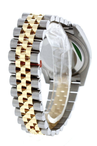 Rolex Datejust 36 Black Jubilee Roman Dial 18K White Gold Diamond Bezel Ladies Watch 116243