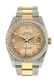 Rolex Datejust 36 White set with diamonds Dial 18k White Gold Diamond Bezel Ladies Watch 116243