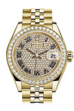 Rolex Datejust 28 Diamond Paved Dial Diamond Bezel Jubilee Ladies Watch 279138RBR 279138 NP
