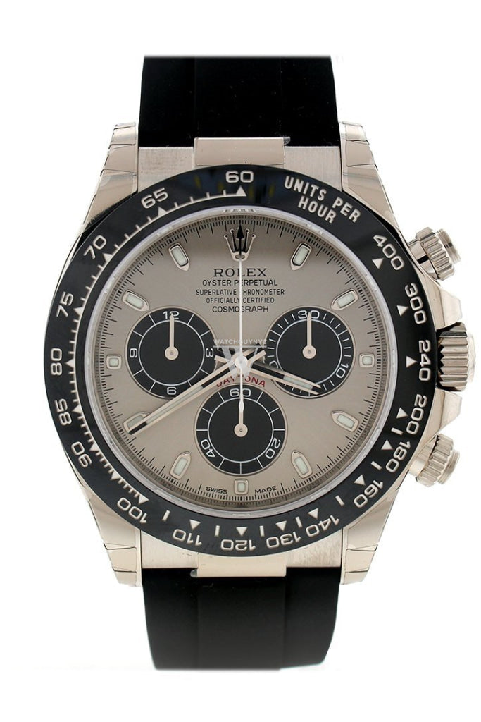 Rolex Cosmograph Daytona Steel And Black Dial Oysterflex Strap Mens Watch 116519Ln