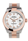 Rolex Datejust 28 White Roman Dial  Ladies Watch 279161 NP