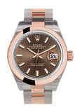 Rolex Datejust 28 Chocolate Dial Ladies Watch 279161 NP