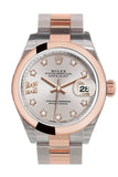 Rolex Datejust 28 Sundust 9 Diamonds Set In Star Dial Ladies Watch 279161